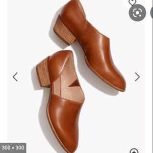 Madewell Asymmetrical Shoes Leather English Saddle Cognac Size 8